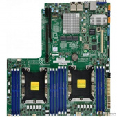 Плата материнская SuperMicro MB Dual Socket P LGA 3647 CPU TDP support 205W/Up to 1.5TB 3DS ECC RDIMM/1 PCI-E 3.0 x32 Left Riser Slot 1 PCI-E 3.0 x16 Right Riser Slot/M.2 Interface/14 SATA3 (6 Gbps)/D