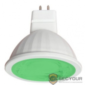 ECOLA M2CG90ELT MR16   LED color  9,0W  220V GU5.3 Green Зеленый (насыщенный цвет) прозрачное стекло (композит) 47х50