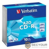 Verbatim Диски CD-R 700Mb 52x DataLife+ Slim Box (10шт) 43342 