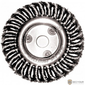 FIT IT Корщетка-колесо, посадочный диаметр 22,2 мм, стальная витая проволока 125 мм [39103]