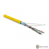 Hyperline FUTP4-C5E-P26-IN-LSZH-YL-100 (100 м) кабель витая пара, экранированная F/UTP, категория 5e, 4 пары (26 AWG), многожильный (patch), экран - фольга, LSZH, нг(А)-HF, –20°C – +75°C, желтый