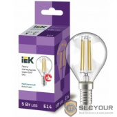 Iek LLF-G45-5-230-40-E14-CL Лампа LED G45 шар прозр. 5Вт 230В 4000К E14 серия 360°    