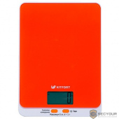 Kitfort (KT-803-5) Весы кухонные, стекло/ пластик, 5 кг, оранжевый