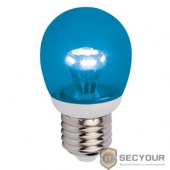 ECOLA K7CB30ELC globe   LED color  3,0W G45 220V E27 Blue Синий (насыщенный цвет) прозрачный шар искристая пирамида 84x45 