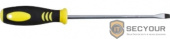 FIT IT Отвертка &quot;Хард&quot;, CrV сталь, прорезиненная черно-желтая ручка 3х75 мм SL [55222]