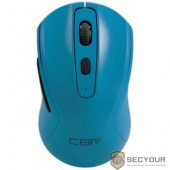 CBR CM 522 Blue, Мышь беспроводная, оптическая, 2,4 ГГц, 800/1200/1600 dpi, 6 кнопок и колесо прокрутки, технология &quot;бесшумный клик&quot;, ABS-пластик, цвет голубой