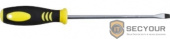 FIT IT Отвертка &quot;Хард&quot;, CrV сталь, прорезиненная черно-желтая ручка 5,5х100 мм SL [55225]