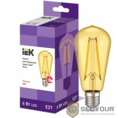 Iek LLF-ST64-6-230-30-E27-CLG Лампа LED ST64 золото 6Вт 230В 2700К E27 серия 360°