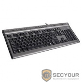 Keyboard A4Tech KLS-7MUU, USB, провод. кл-ра с USB портом (черно-серый). [94395]