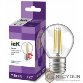 Iek LLF-G45-7-230-40-E27-CL Лампа LED G45 шар прозр. 7Вт 230В 4000К E27 серия 360°    
