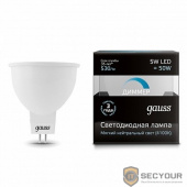 GAUSS 101505205-D Светодиодная лампа LED MR16 GU5.3-dim 5W 530lm 4100K  диммируемая 1/10/100 