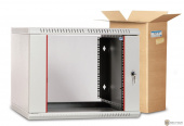 ЦМО Шкаф телекоммуникационный настенный разборный 9U (600х350) дверь стекло (ШРН-Э-9.350) (1 коробка)
