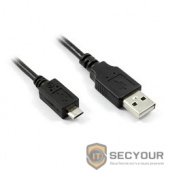 Greenconnect Кабель интерфейсный USB 2.0 0.3m [GCR-UA2MCB1-BB2S-0.3m] Premium AM / microB 5pin, 28 / 28 AWG двойное экранирование, антифриз, черный