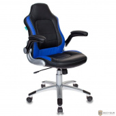 Кресло игровое Бюрократ VIKING-1/BL+BLUE черный/синий искусственная кожа [1007485]