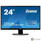 IIYAMA 24&quot; X2483HSU-B3 черный {AMVA LED 1920x1080 75hz 4ms 16:9 250cd 178гр/178гр D-Sub HDMI DisplayPort}