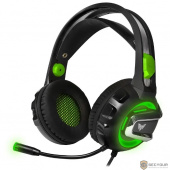 CROWN CMGH-3102 Black&green (Виртуальный звук 7.1, Подключение USB,Частотныи? диапазон: 20Гц-20,000 Гц ,Кабель 3.2м