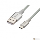 Greenconnect Кабель 3A 1.0m USB 2.0 для Samsung, OS Android, AM/microB 5pin, белый, AL корпус серебро, белый ПВХ, 28/22 AWG, поддержка функции быстрой зарядки (GCR-50856)