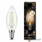 GAUSS 103801107-S Светодиодная лампа LED Filament Свеча E14 7W 550lm 2700К step dimmable 1/10/50 
