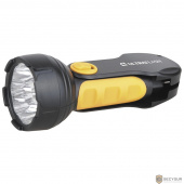 Ultraflash LED3816   (фонарь аккум 220В, черный/желтый, 9 LED, SLA, пласт, склад. вилка коробка)