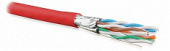 Hyperline UFTP4-C6A-S23-IN-PVC-RD-500 (500 м) Кабель витая пара U/FTP, категория 6a (10GBE), 4 пары (23AWG), одножильный (solid), каждая пара в экране, без общего экрана, PVC, красный