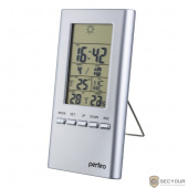 Perfeo Часы-метеостанция &quot;Meteo&quot;, серебряный,(PF-S3331F) время, темп., датчик ул. темп., влажность 