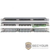 Hyperline PPHD-19-24-8P8C-C5E-SH-110D Патч-панель высокой плотности 19&quot;, 0.5U, 24 порта RJ-45, категория 5E, Dual IDC, экранированная