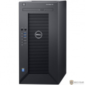 Сервер Dell PowerEdge T30 E3-1225v5 (3.3GHz) 4C, 8GB (1x8GB) UDIMM, 1TB SATA 7.2k 3.5&quot; HDD (3x3.5&quot;), SATA RAID, DVDRW, 1GbE, AMT 11.0, Tower, 1Y NBD