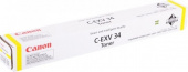 Canon C-EXV34Y 3785B002 Тонер для IR Advance-C2000ser / C2020 / C2025 / C2030, Желтый, 16000стр. (CX)