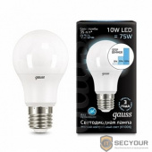 GAUSS 102502210-S Светодиодная лампа LED A60 10W E27 920lm 4100K step dimmable 1/10/50 