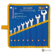 KRAFT Ключ комбинированный набор 8 шт: 6,8,10,12,13,14,17,20мм, (сумка) [KT 700553]