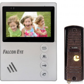 Falcon Eye KIT- Vista Комплект. Видеодомофон: дисплей 4&quot; TFT;  механические кнопки; подключение до 2-х вызывных панелей; OSD меню; питание AC 220В (встроенный БП)   