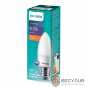 Эра Б0047435 Лампа светодиодная  Philips ESSLEDCandle 6.5-75W E27 827 B35NDFR RCA