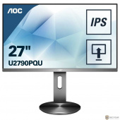 LCD AOC 27&quot; U2790PQU Gray с поворотом экрана {4K, IPS, 3840x2160, 5 ms, 178°/178°, 350 cd/m, 50M:1, +HDMI 1.4, +HDMI 2.0, +DisplayPort 1.2, +2xUSB 3.0, +MM}