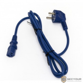 Hyperline PWC-IEC13-SHM-1.8-BL кабель питания компьютера (Schuko+C13) (3x0.75), 10A, угловая вилка, 1.8 м, цвет синий