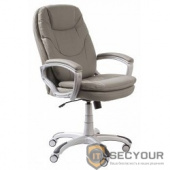 Бюрократ CH-868SAXSN/Grey  (Кресло серый искусственная кожа (пластик серебро)