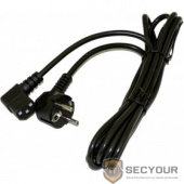 Hyperline PWC-IEC13A-SHM-3.0-BK кабель питания компьютера (Schuko+C13 (угловая)) (3x1.0), 10A, угловая вилка, 3м, цвет черный