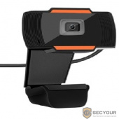 CBR CW 850HD Black, Веб-камера с матрицей 1 МП, разрешение видео 1280х720, USB 2.0, встроенный микрофон с шумоподавлением, автофокус, крепление на мониторе, длина кабеля 1,5 м, цвет чёрный