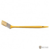 FIT IT Кисть радиаторная, натуральная светлая щетина, желтая пластиковая ручка  1&quot; (25 мм) [01218]