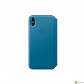 iPhone XS Max Leather Folio - Cape Cod Blue