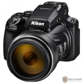 Nikon CoolPix P1000 черный {16Mpix Zoom125x 3.2&quot; 4K SDXC CMOS 1x2.3 IS opt 1minF turLCD VF 7fr/s RAW 30fr/s HDMI/WiFi/GPS/EN-EL23}