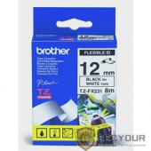 Brother TZE-FX231 Пленка в кассете чёрный шрифт на белой основе