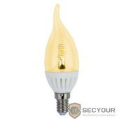 ECOLA C4UG40ELC candle   LED Premium  4,0W 220V E14 золотистая 320° прозрачная свеча на ветру искристая точка (керамика) 125х37