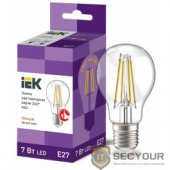 Iek LLF-A60-7-230-30-E27-CL Лампа LED A60 шар прозр. 7Вт 230В 3000К E27 серия 360°    