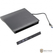 ORIENT UHD12A3, USB 3.0 контейнер для оптического привода ноутбука 12.7 мм, установка ODD без отвертки, встроенный USB кабель, питание от USB, черный (30841)