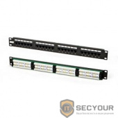Hyperline PPHD-19-24-8P8C-C5E-110D Патч-панель высокой плотности 19&quot;, 0.5U, 24 порта RJ-45, категория 5E, Dual IDC