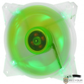 CROWN Вентилятор для компьютерного корпуса CMCF-12025S-1212 (120*120*25мм;Зелёный 4LED;1500 об/мин;35CFM;20Дб;Подшипник скольжения;3pin+MOLEX(папа-мама) 40+10см)