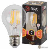 ЭРА Б0043432 Светодиодная лампа груша F-LED A60-7W-827-E27  (филамент, груша, 7Вт, тепл, Е27)