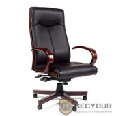 Офисное кресло  CH411 черное экопремиум, с деревянными элементами (7001364)