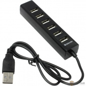 DEFENDER Универсальный USB разветвитель Quadro Swift USB2.0, 7 портов (83203)
