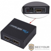 ORIENT HDMI Splitter HSP0102N, 1-&gt;2, HDMI 1.4/3D, HDTV1080p/1080i/720p, HDCP1.2, внешний БП-зарядник 1xUSB 5В/1A, метал.корпус (30460)